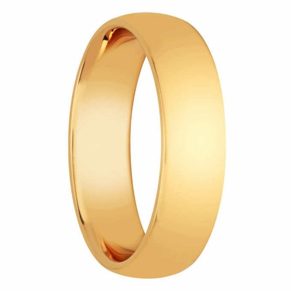 Size 12   6mm Comfort Fit Wedding Ring Yellow Gold and 9.6g gold - Picture 2 of 6